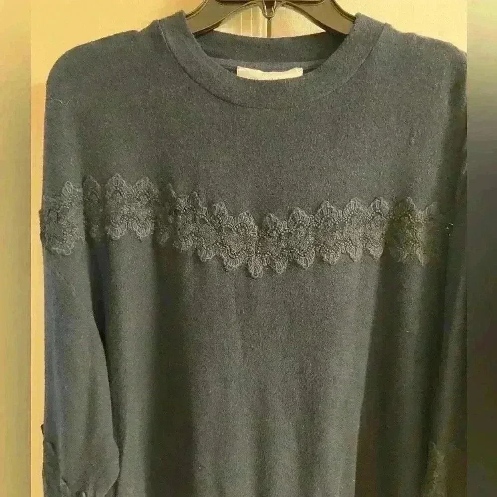 Kooples X Sport crewneck sweater lace detail women‎ XL